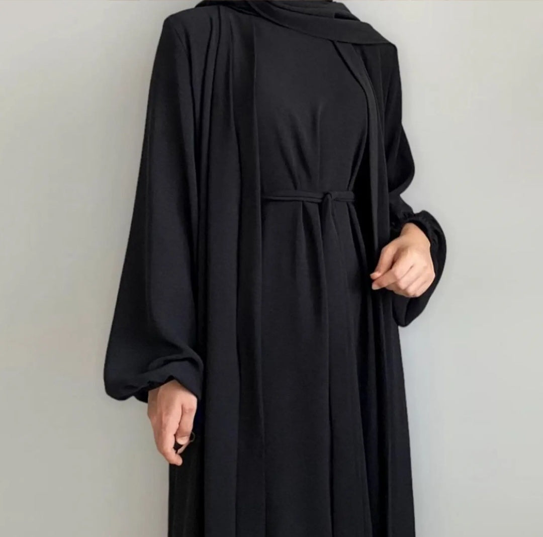 Polyester spandex 2 piece abaya anti-wrinkle quick dry breathable design