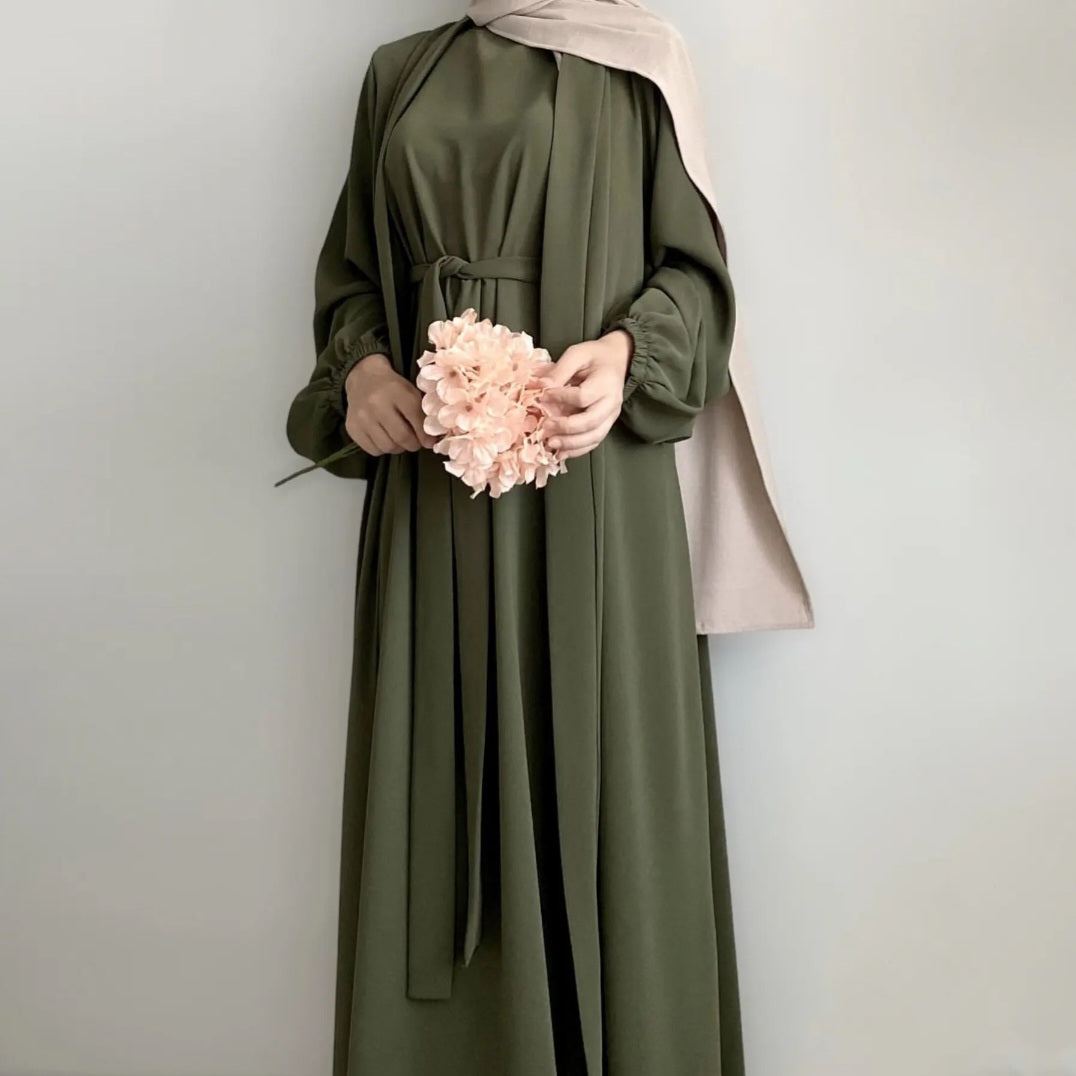 Polyester spandex 2 piece abaya anti-wrinkle quick dry breathable design