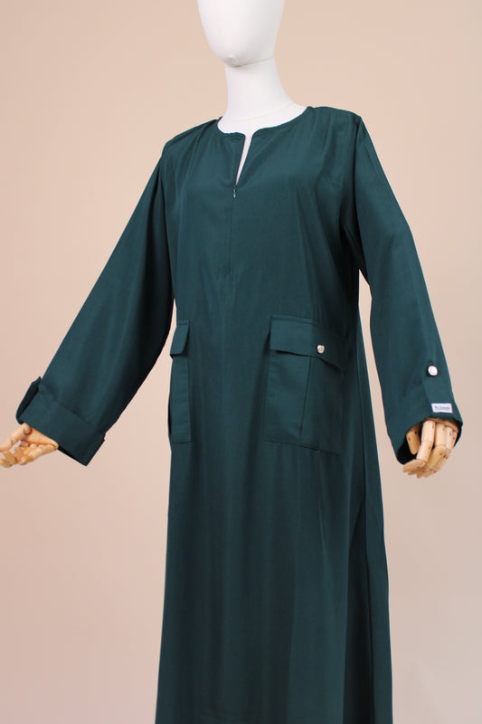 Wool Peach Abaya "Aisha"